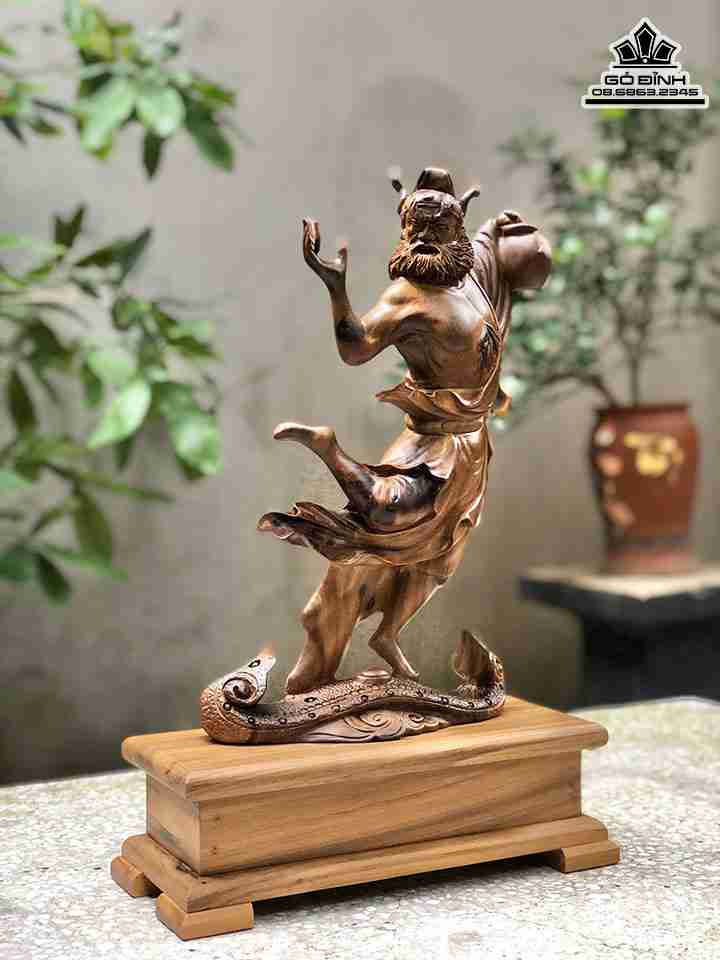 Tượng Đường Chung Quy Gỗ Bách Xanh 3