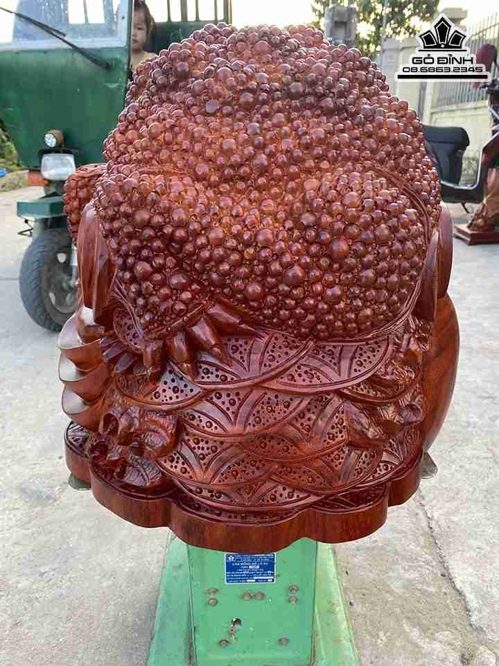 Tượng Cóc Thiềm Thừ Gỗ Hương Đỏ 7