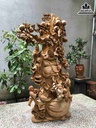 Tượng Phật Di Lặc Vác Cành Đào Gỗ Ngọc Am 
