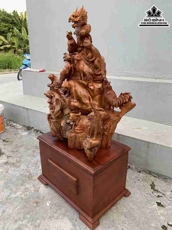 Tượng 12 Con Giáp Gỗ Hương Việt 1