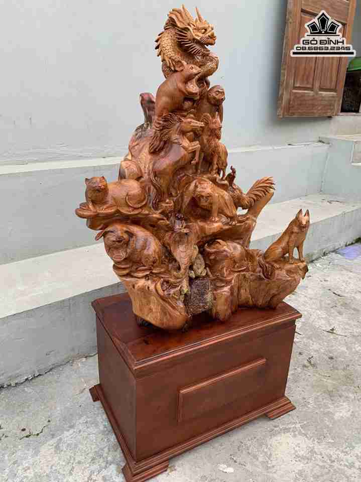 Tượng 12 Con Giáp Gỗ Hương Việt 2