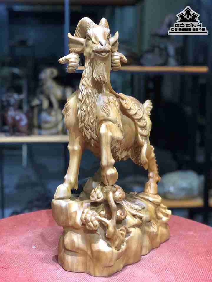 Tượng Dê Phong Thủy (Nhất Dương) Gỗ Ngọc Am 1