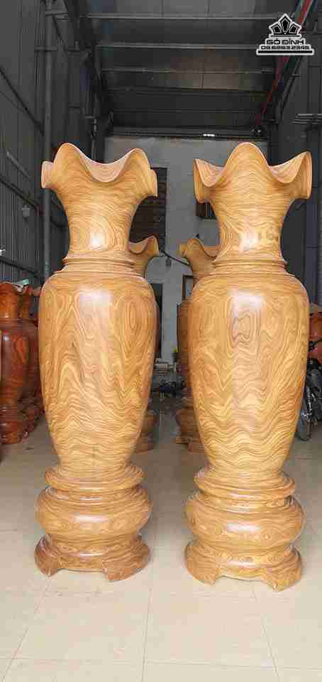 Cặp Lục Bình Gỗ Cẩm Vàng 1