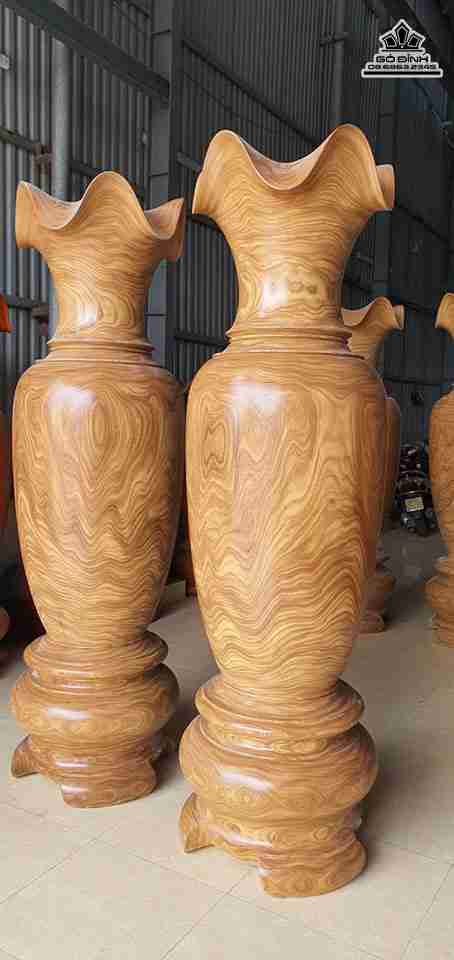 Cặp Lục Bình Gỗ Cẩm Vàng 3