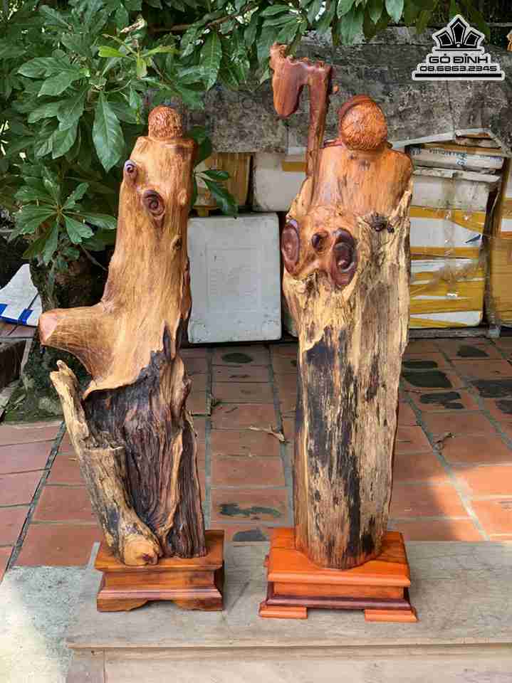 Cặp Tượng Đạt Ma Sư Tổ Gỗ Hương 6