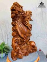 Tượng Cá Chép Hóa Rồng Gỗ Ngọc Am 5