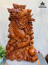 Tượng Cá Chép Hóa Rồng Gỗ Ngọc Am 6