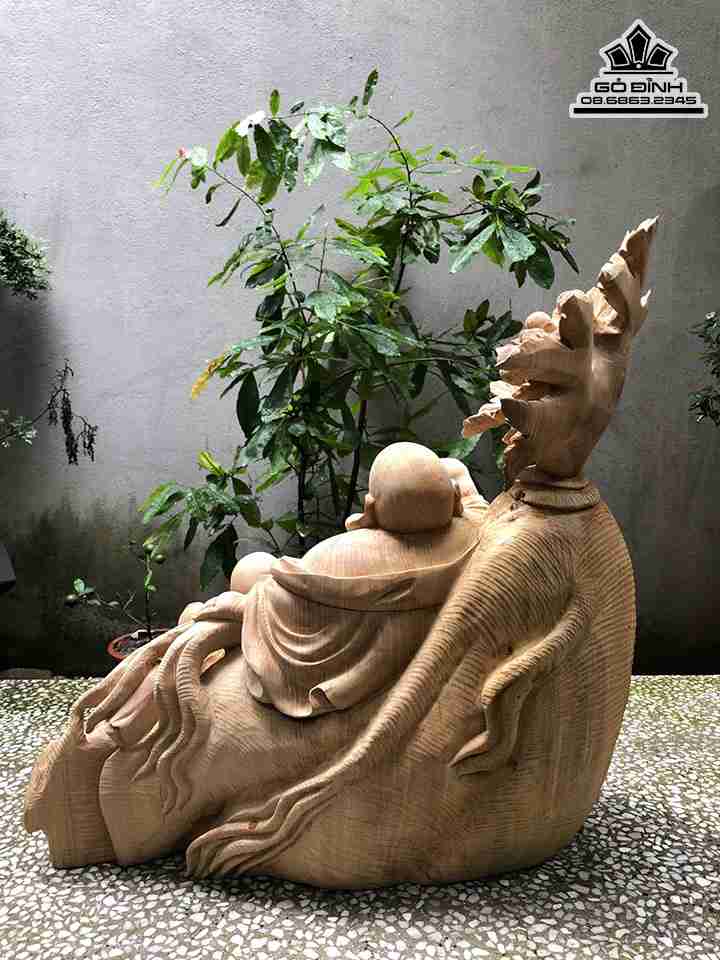 Tượng Phật Di Lặc Ngồi Nhân Sâm Gỗ Ngọc Am 1