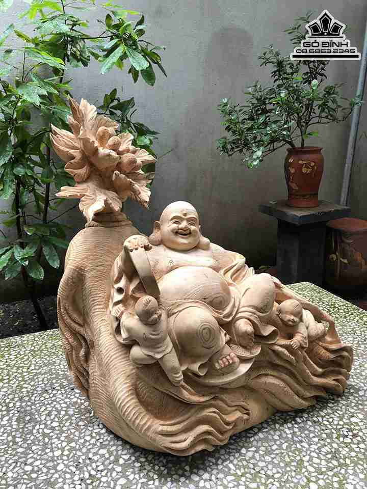 Tượng Phật Di Lặc Ngồi Nhân Sâm Gỗ Ngọc Am 3