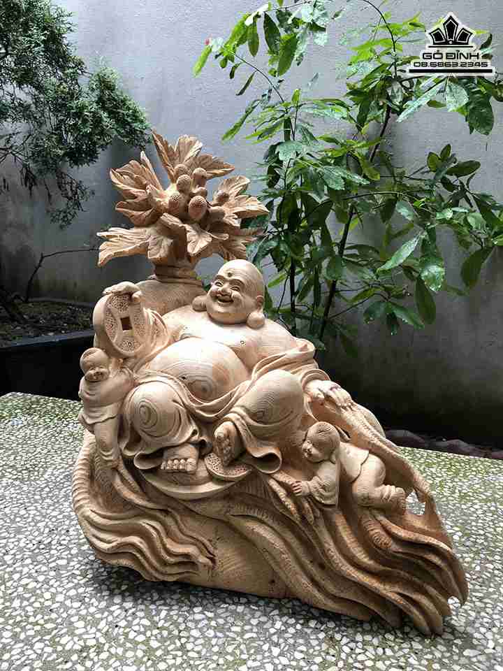 Tượng Phật Di Lặc Ngồi Nhân Sâm Gỗ Ngọc Am 4