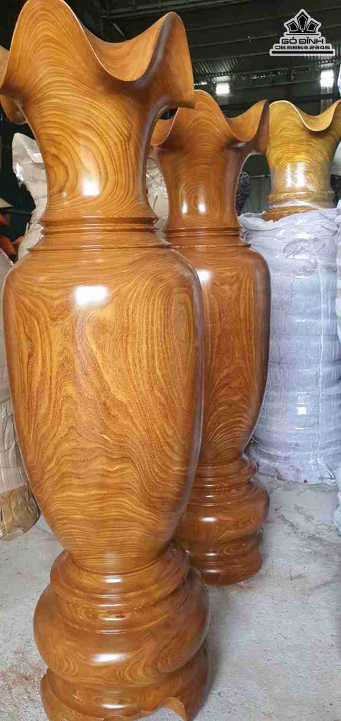 Cặp Lục bình Gỗ Cẩm Vàng 2