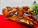 Tượng Chuột Kéo Bao Tiền Gỗ Hương 4