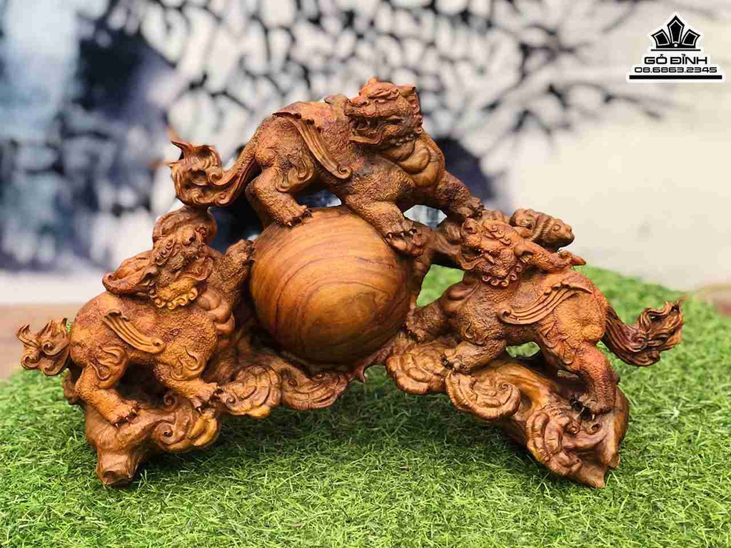 Tượng Tam Kỳ Gỗ Sưa 3