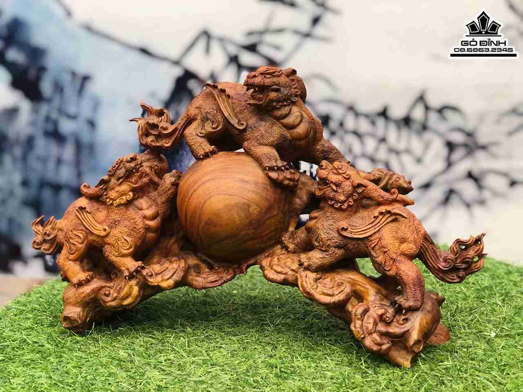 Tượng Tam Kỳ Gỗ Sưa 5