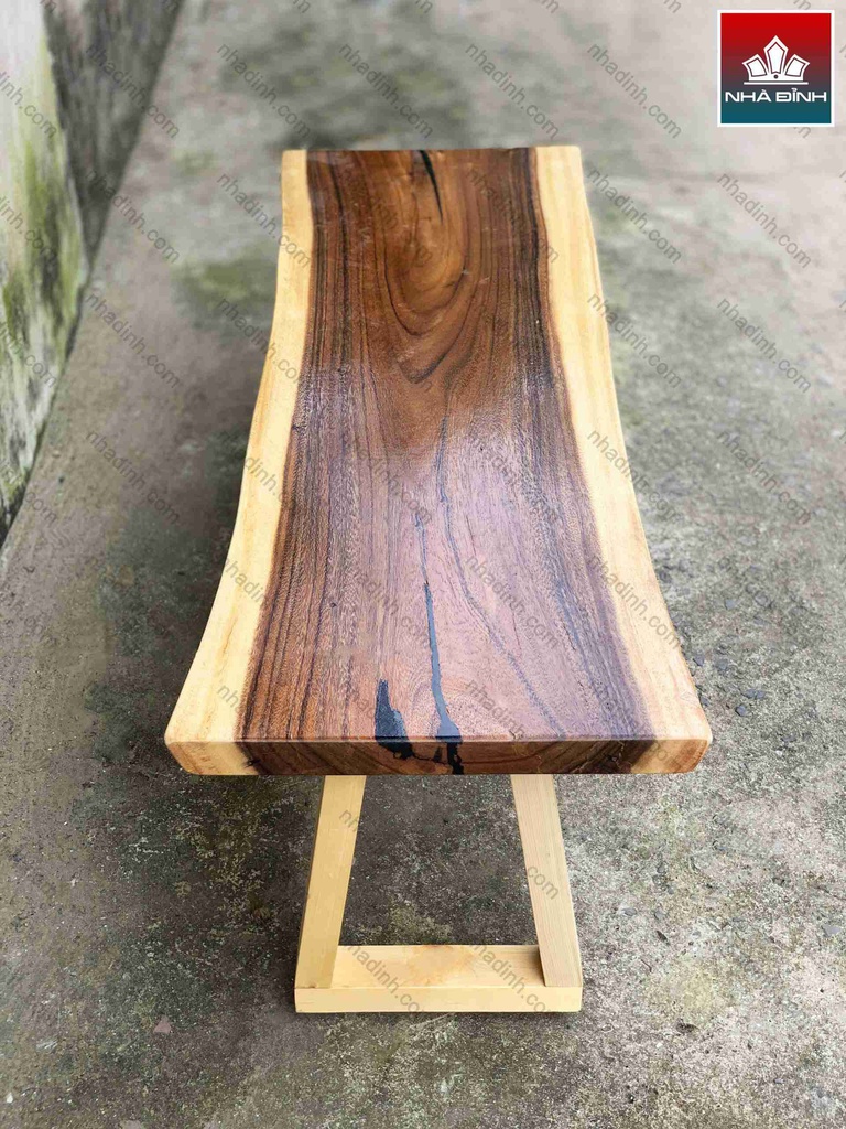 Ghế Băng Gỗ Me Tây Chân Gỗ Thông 4