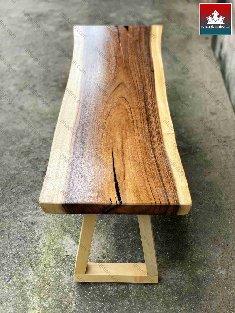 Ghế Băng Gỗ Me Tây Chân Gỗ Thông 5