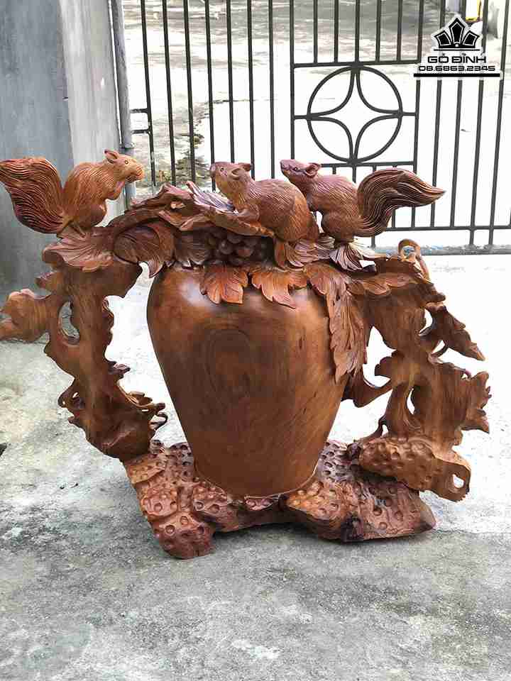 Bình Sóc Nho Gỗ Hương Việt 2