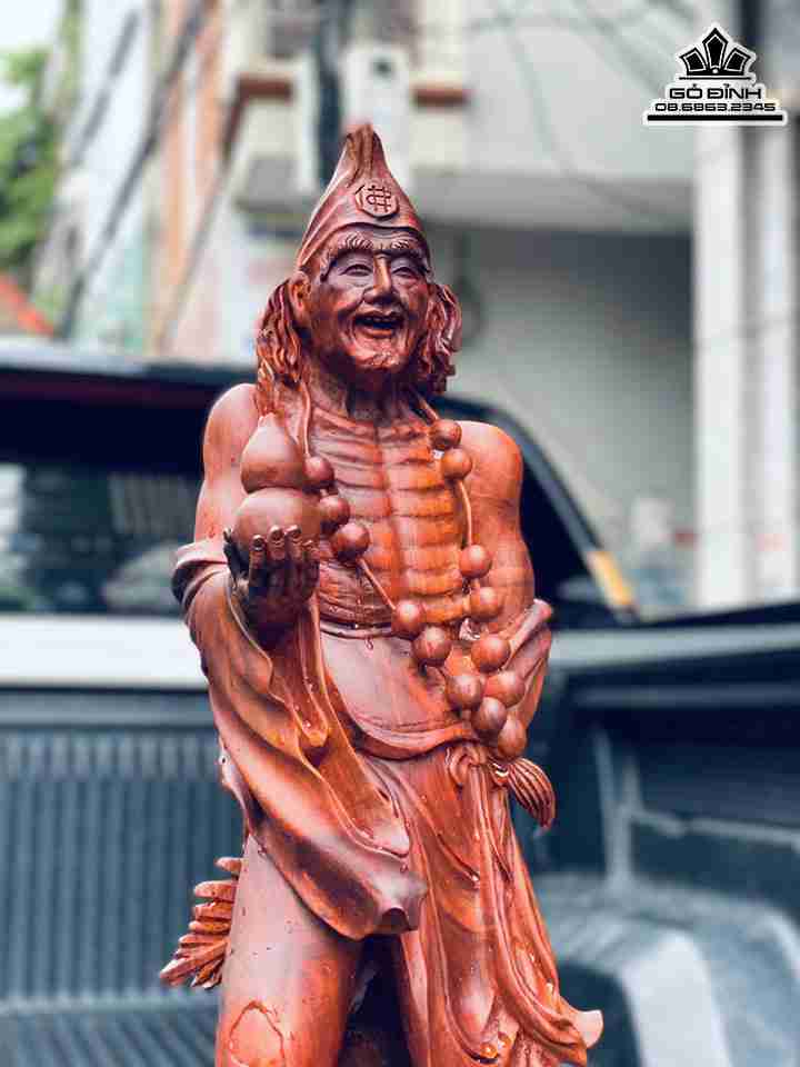 Tượng Phật Sống Tế Công Gỗ Trắc Việt Liền Khối 11