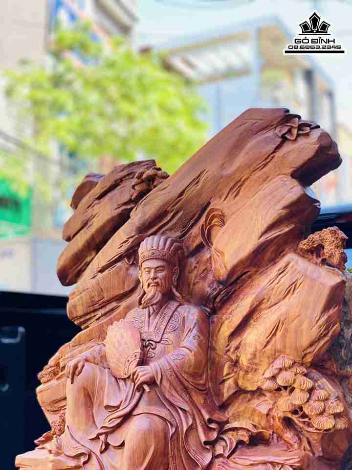 Tượng Khổng Minh Gỗ Hương Việt 6
