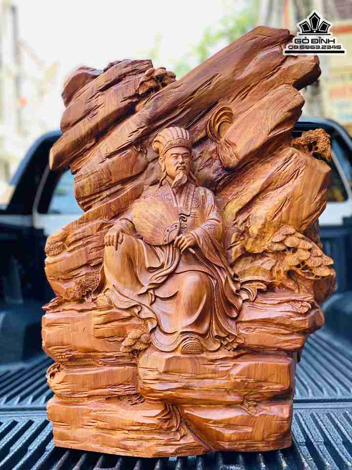 Tượng Khổng Minh Gỗ Hương Việt 8