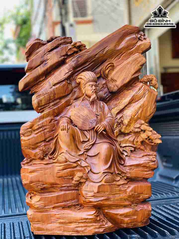 Tượng Khổng Minh Gỗ Hương Việt 9