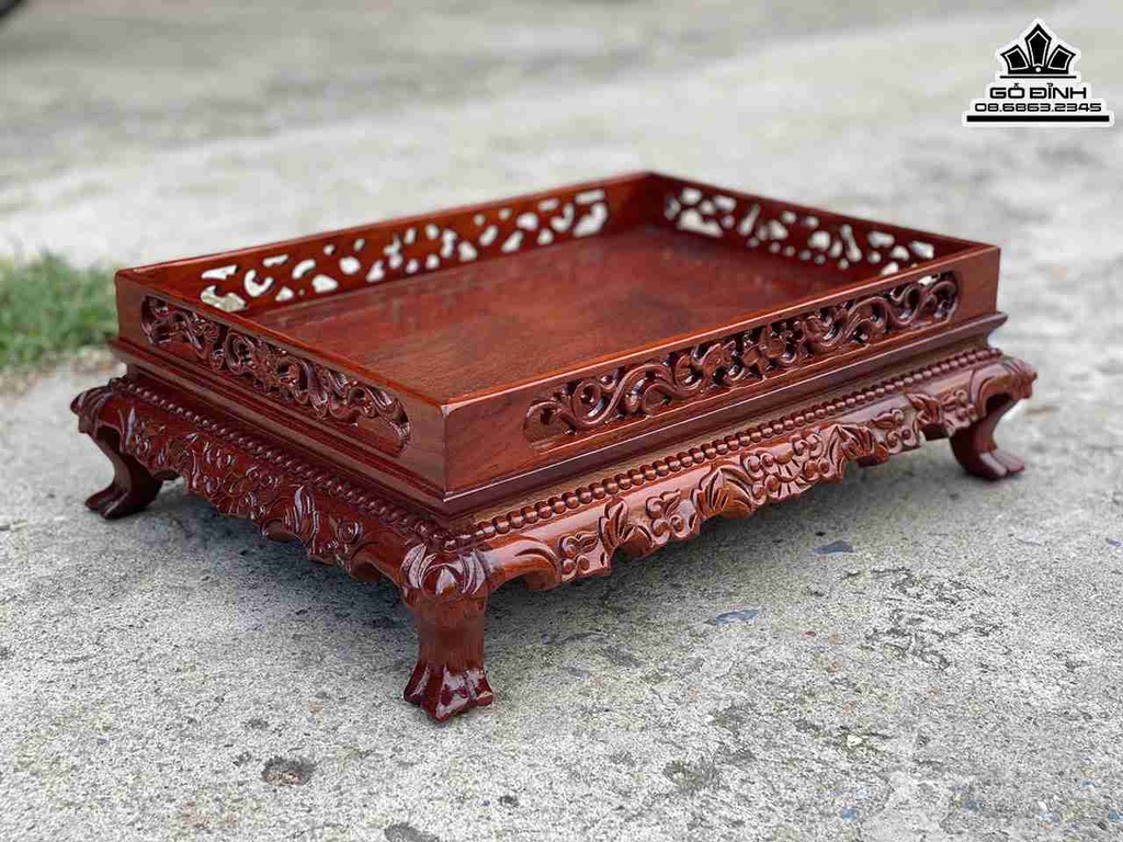 Khay Trà Chân Quỳ Gỗ Hương Việt 3