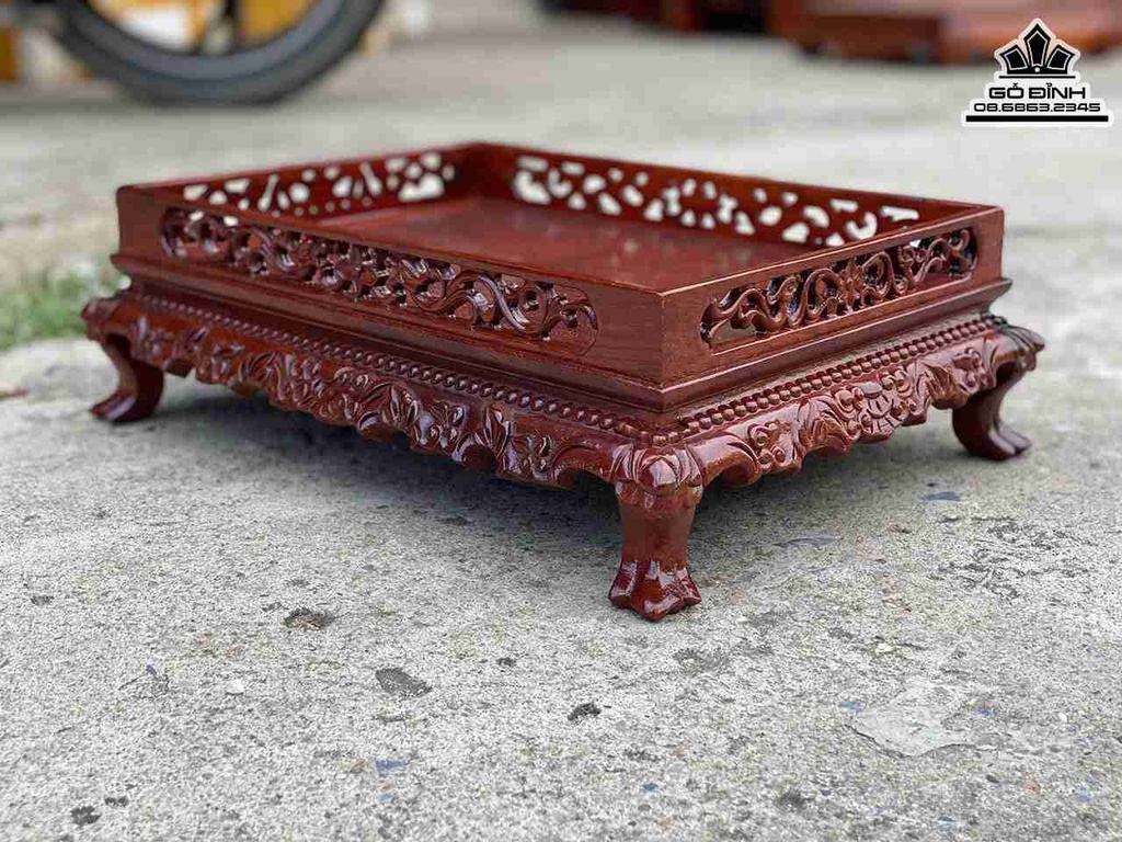 Khay Trà Chân Quỳ Gỗ Hương Việt 5
