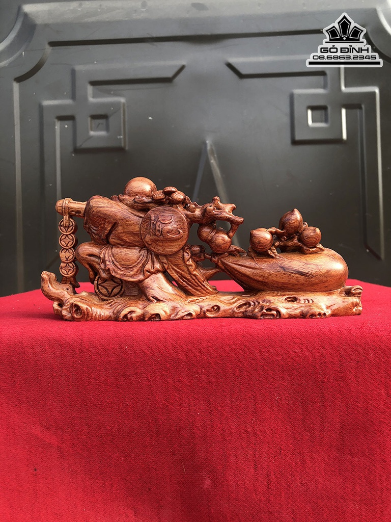 Tượng Phật Di Lặc Kéo Bao Tiền Cao 9 Ngang 20 Sâu 5.5 (cm) 0