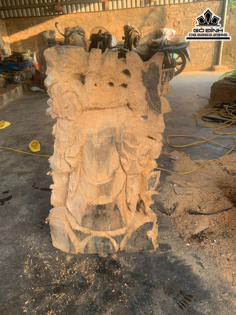 Tượng Phật Di Lặc Gỗ Ngọc Am Cao 92 Ngang 47 Sâu 26 (cm) 0