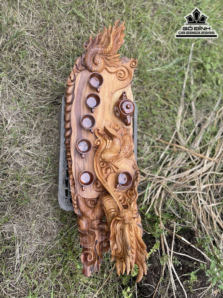 Khay Trà Gỗ Ngọc Am Cao 31 Dài 100 Rộng 30 (cm) 0