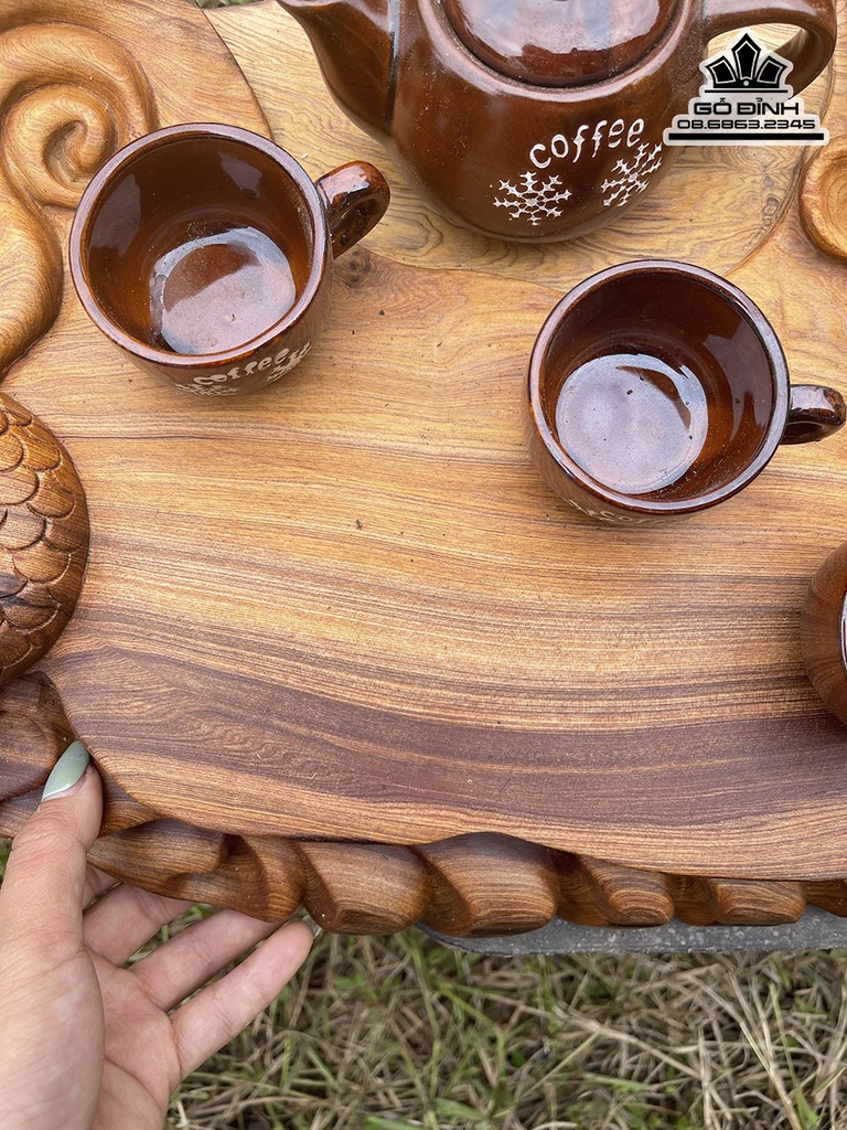 Khay Trà Gỗ Ngọc Am Cao 31 Dài 100 Rộng 30 (cm) 2