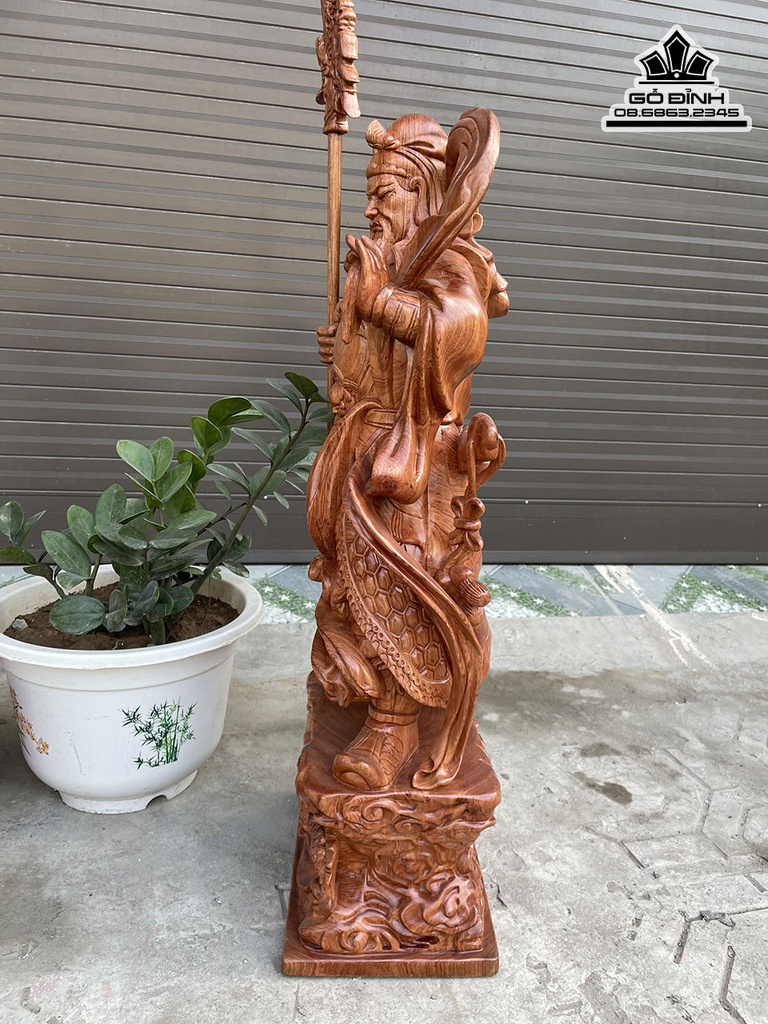 Tượng Quan Công Gỗ Hương Cao 80 Ngang 31 Sâu 21 (cm) 0