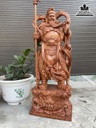 Tượng Quan Công Gỗ Hương Cao 80 Ngang 31 Sâu 21 (cm)