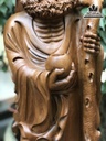 Tượng Đạt Ma Sư Tổ Giáo Hóa Gỗ Bách Xanh Cao 91 Ngang 30 Sâu 25 (cm) 0