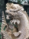 Tượng Cá Chép Hóa Rồng Gỗ Ngọc Am Cao 90 Ngang 43 Sâu 24 (cm) 4