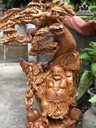 Tượng Phật Di Lặc Đứng Gốc Tùng Gỗ Hương Việt Cao 111 Ngang 60 Sâu 30 (cm) 3