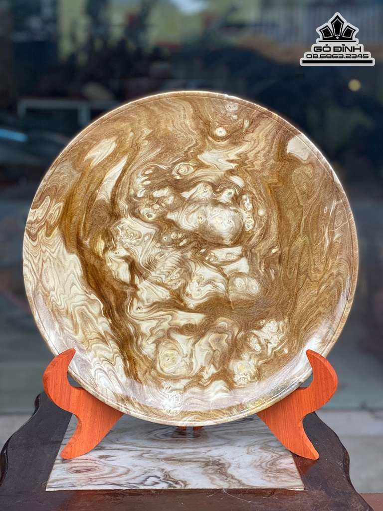 Đĩa Gỗ Nu Nghiến Cao  Đường Kính 35.5 Dày 3.5 (cm) 1