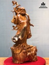 Tượng Đạt Ma Sư Tổ Giáo Hóa Gỗ Hương Cao 109 Ngang 47 Sâu 39 (cm)