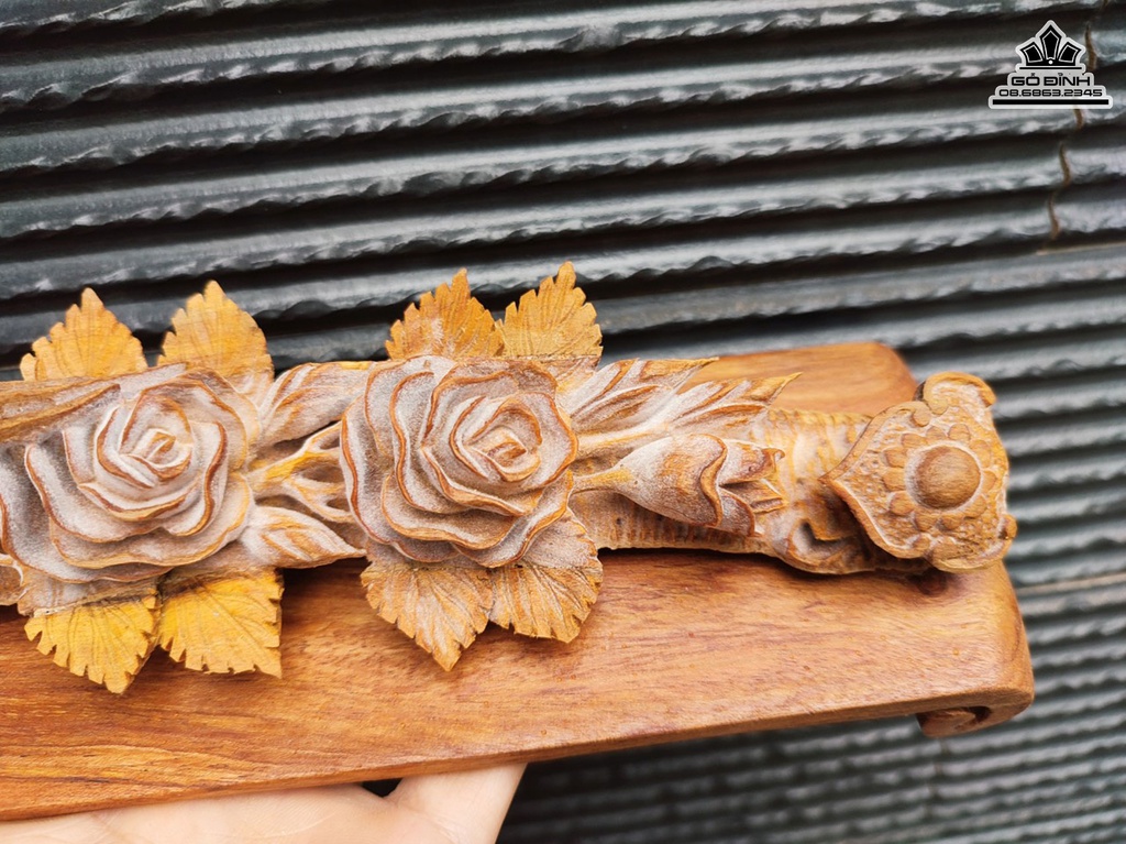 Cầu Như ý Gỗ Hoàng Đàn Cao 7 Ngang 30 Sâu 6 (cm) 1