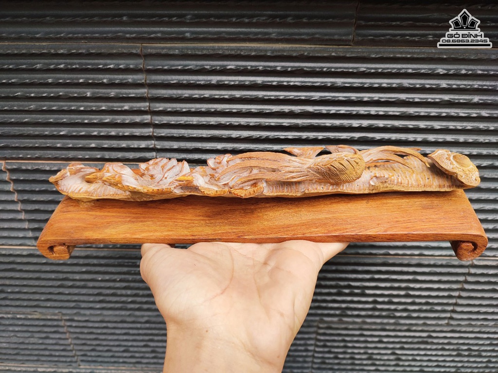 Cầu Như ý Gỗ Hoàng Đàn Cao 7 Ngang 30 Sâu 6 (cm) 3