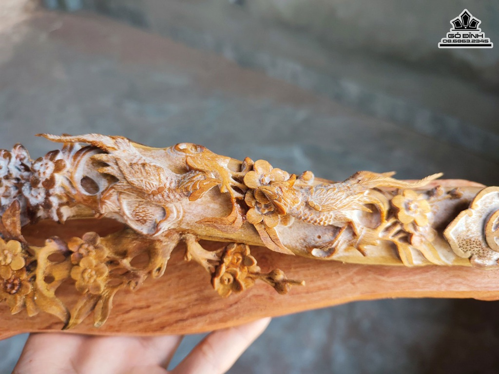 Cầu Như Ý Gỗ Hoàng Đàn Cao 9 Ngang 34 Sâu 7 (cm) 0