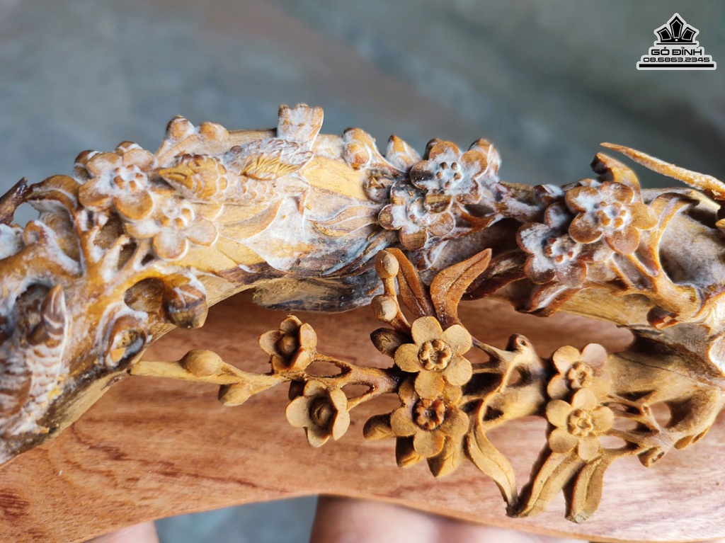 Cầu Như Ý Gỗ Hoàng Đàn Cao 9 Ngang 34 Sâu 7 (cm) 3