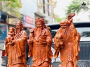 Tượng Phúc Lộc Thọ (Tam Đa) Gỗ Hương Đá Cao 80 Ngang 31 Sâu 27 (cm) 0