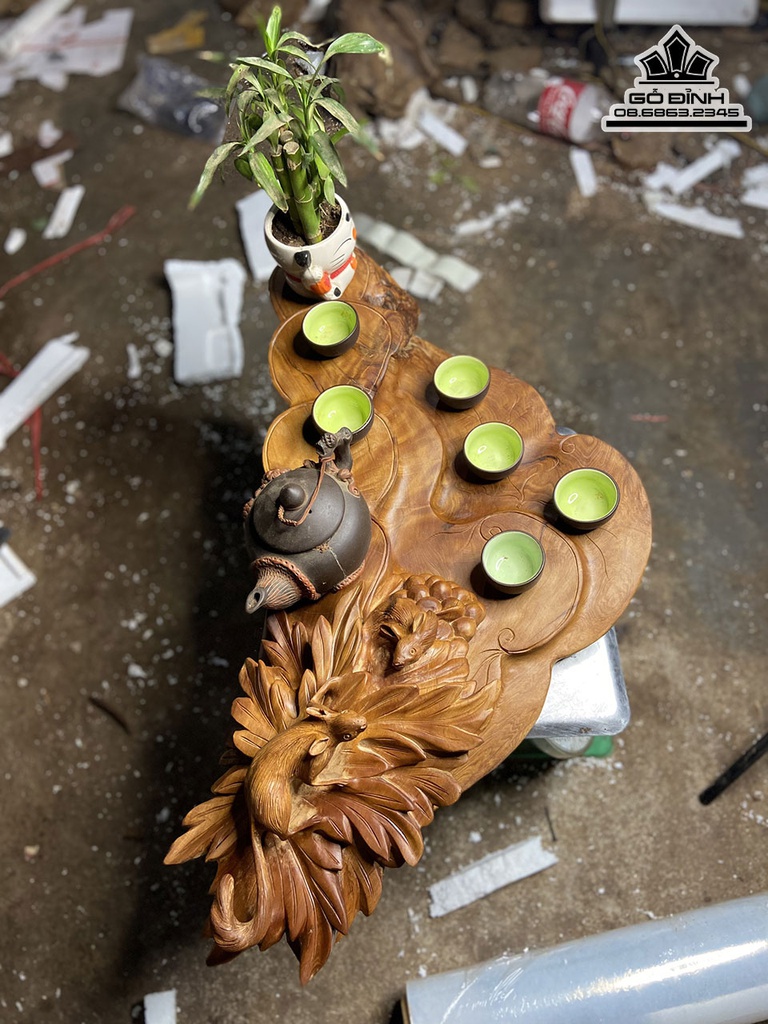 Khay Trà Gỗ Ngọc Am Cao 20 Ngang 72 Sâu 38 (cm) 0