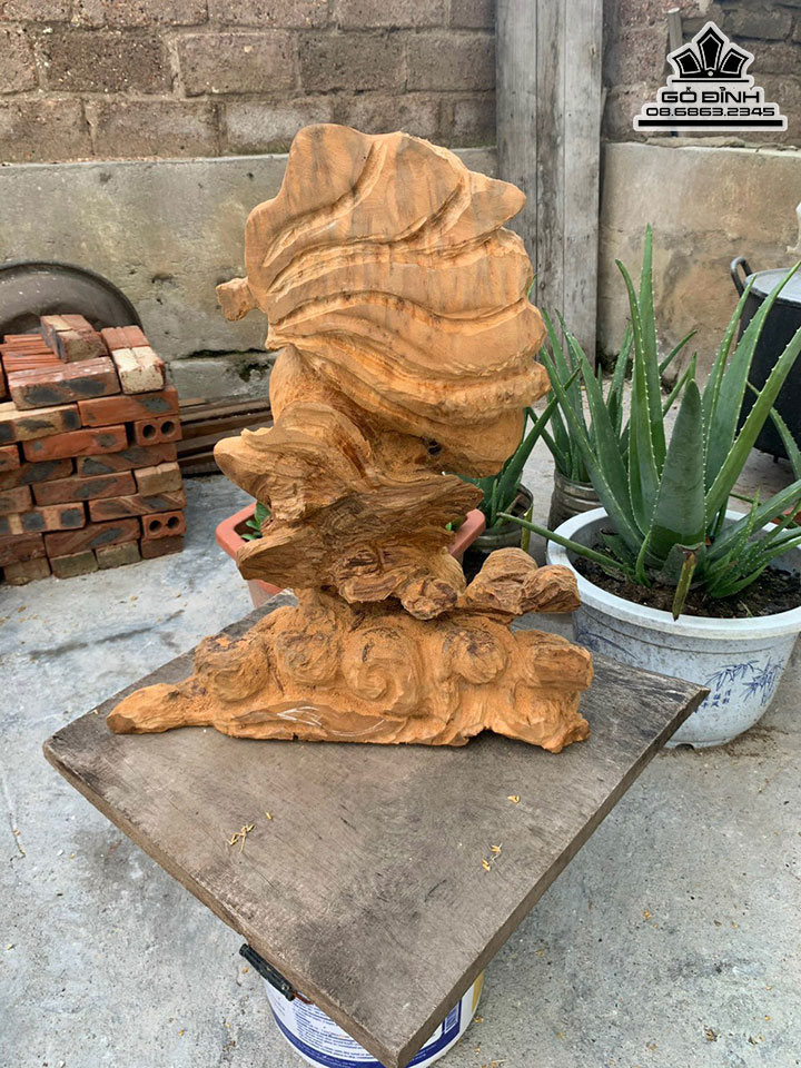 Tượng Đạt Ma Sư Tổ Xuất Quyền Gỗ Ngọc Am Cao 55 Ngang 48 Sâu 20 (cm) 5