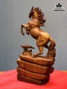 Tượng Ngựa Phong Thủy (Nhất Mã) Gỗ Ngọc Am Cao 69 Ngang 45 Sâu 23 (cm)
