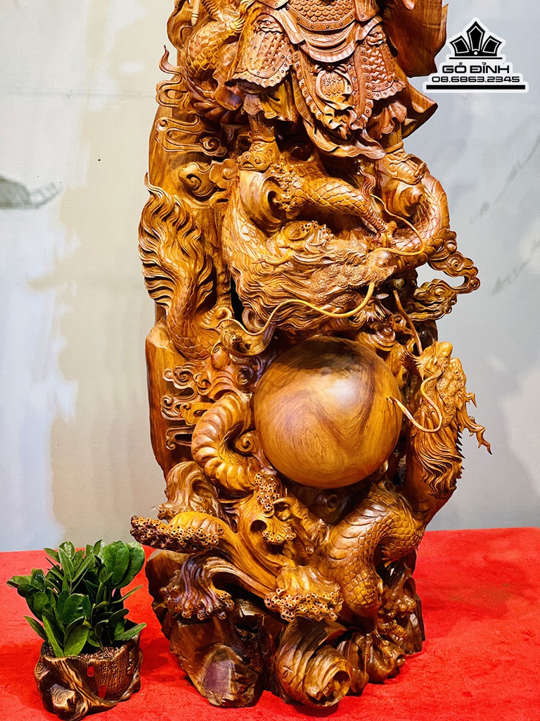 Tượng Quan Công Hàng Long Gỗ Hương Việt Cao 205 Ngang 75 Sâu 70 (cm) 3