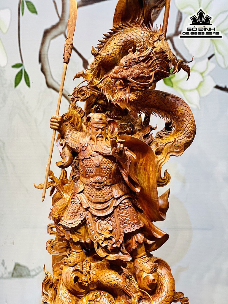 Tượng Quan Công Hàng Long Gỗ Hương Việt Cao 205 Ngang 75 Sâu 70 (cm) 4
