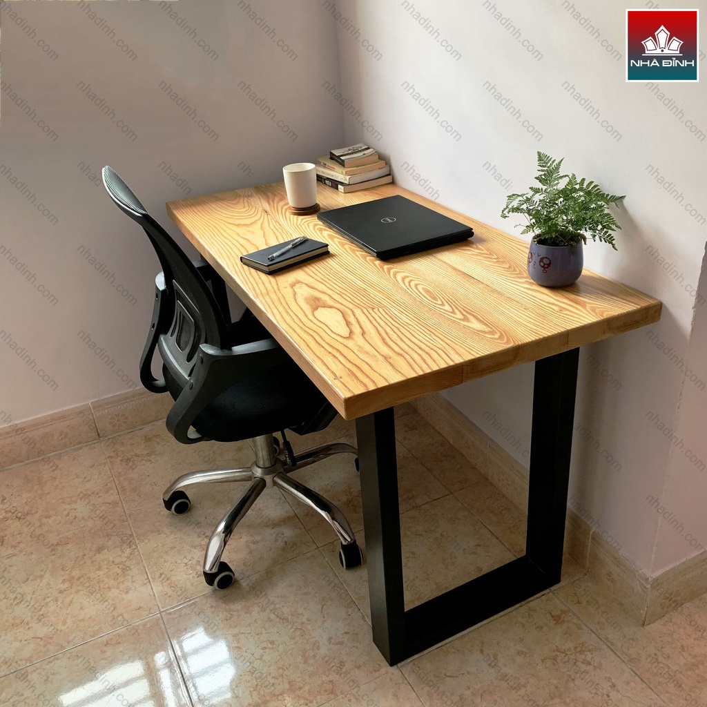 Bàn Làm Việc Gỗ Ash Ghép Cao 75 Dài 120 Rộng 60 Mặt Dày 4 (cm) 0