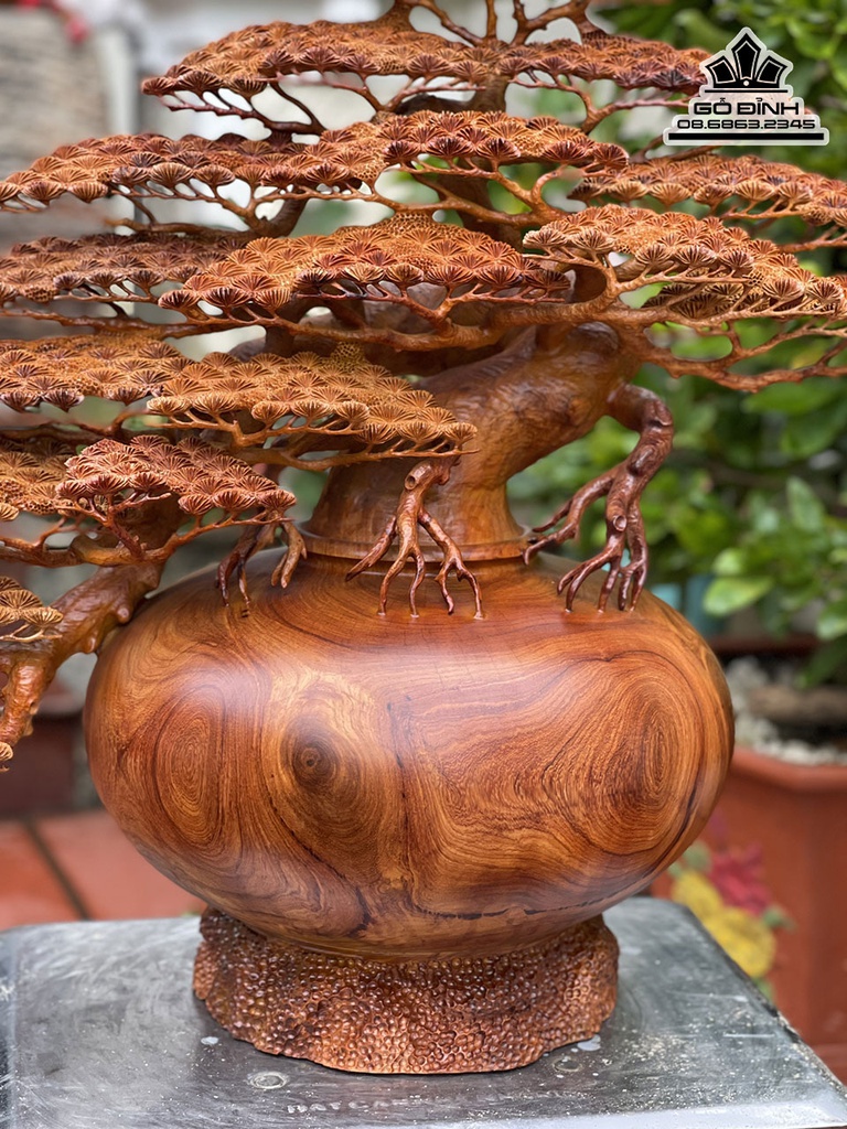 Bình Tùng Gỗ Hương Việt Cao 60 Ngang 73 Sâu 37 (cm) 1